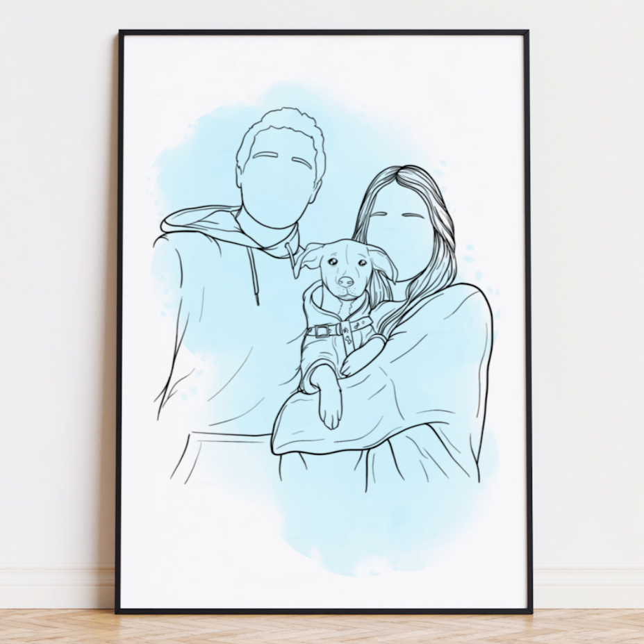 Ilustración personalizada - CON MARCO