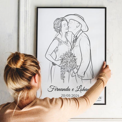 Ilustración personalizada - CON MARCO