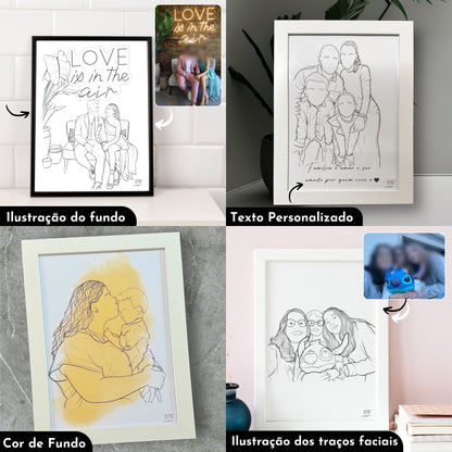 Ilustración personalizada - CON MARCO