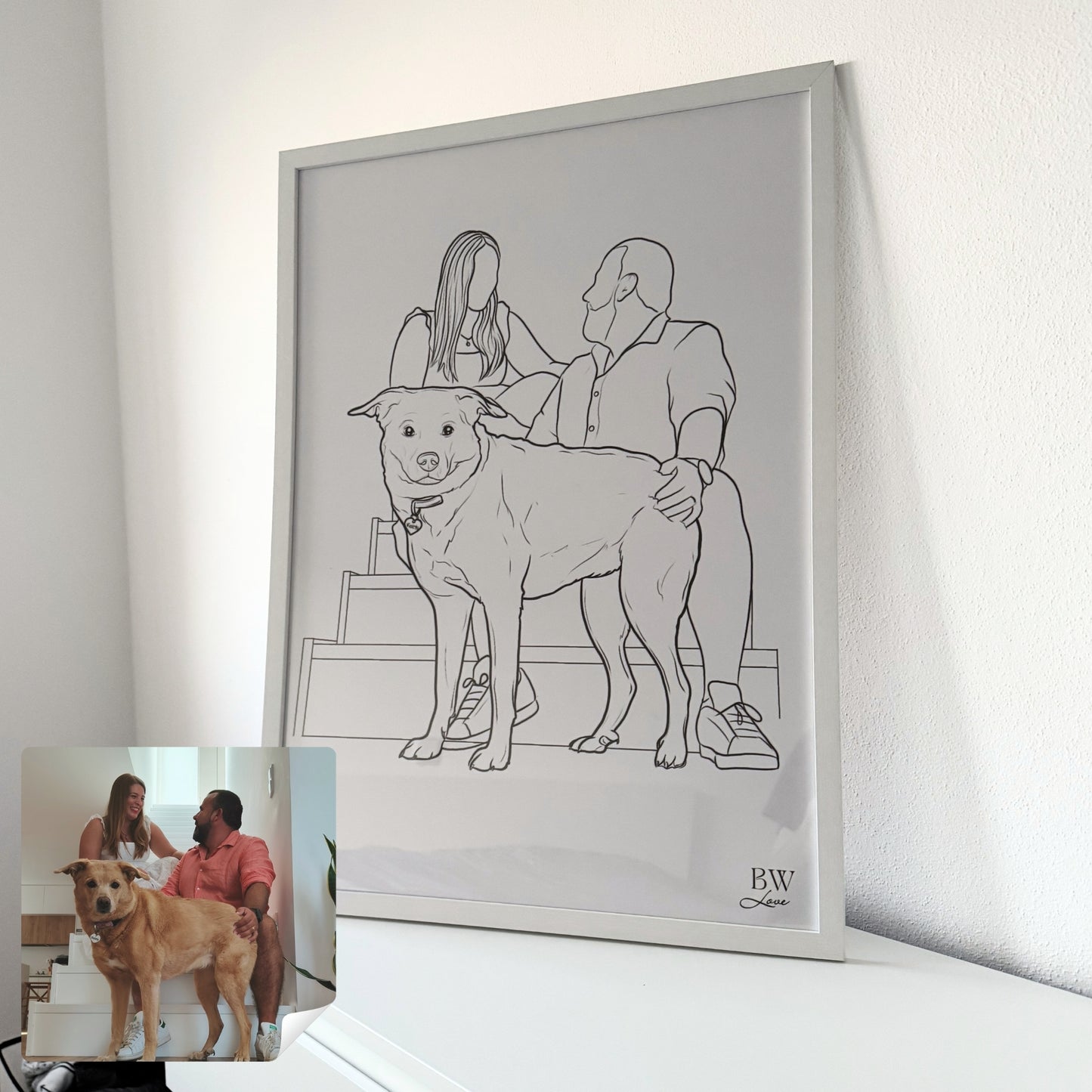 Ilustración personalizada - CON MARCO