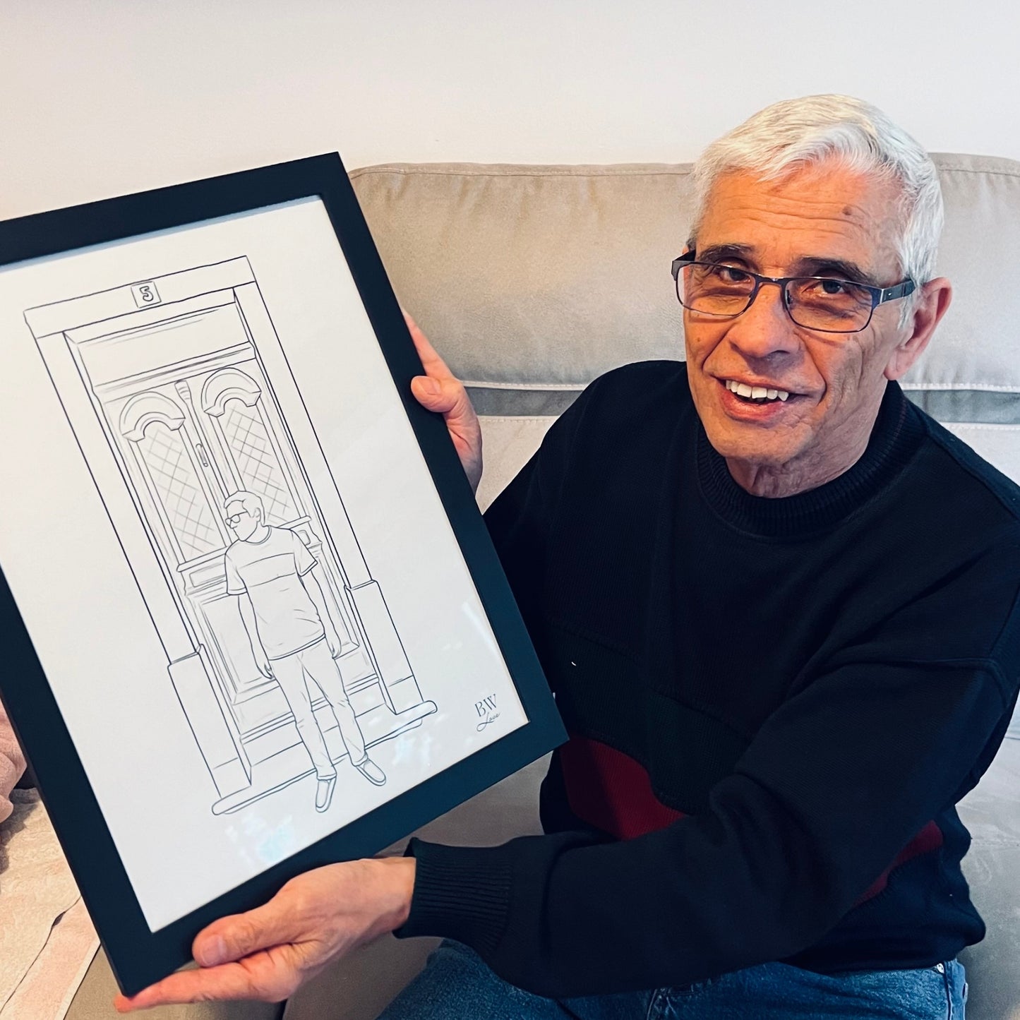 Ilustración personalizada - CON MARCO