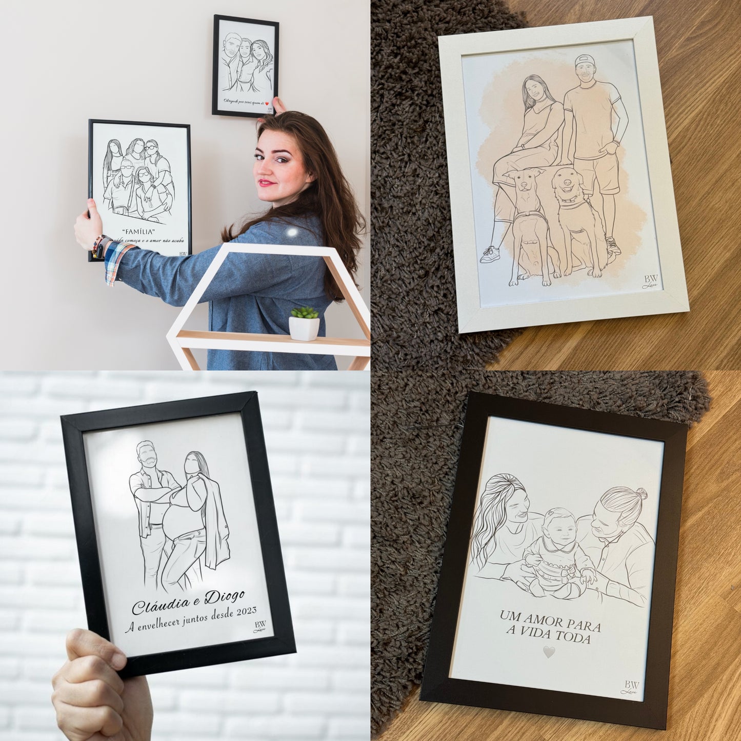 Ilustración personalizada - CON MARCO