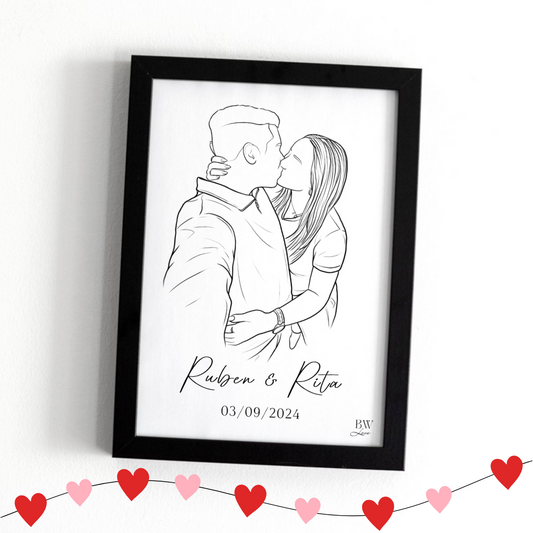 Ilustración personalizada - CON MARCO